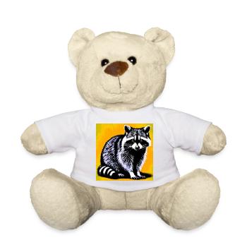 Raccoon - Teddy Bear - white - Front