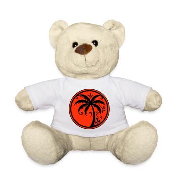 Palm tree icon beach - Teddy Bear - white - Front