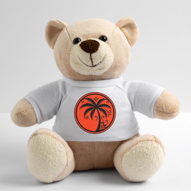 Palm tree icon beach Teddy Bear