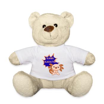 Kann Karate! Axolotl – Lustiges Kawaii T-Shirt - Teddy - Weiß - Vorne