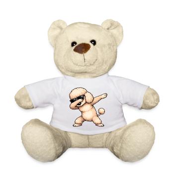 Caniche en train de dobber - Nounours - blanc - Devant