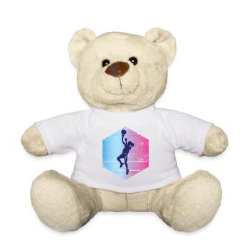Basketball Girl Vintage - Teddy Bear - white - Front