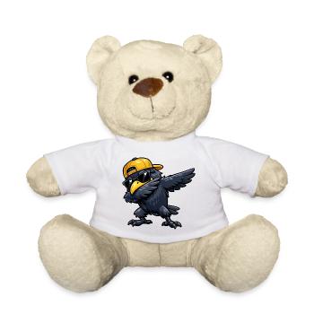 Dabbing Raven - Teddy Bear - white - Front