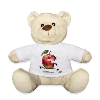 Colorful apple with ants - Teddy Bear - white - Front