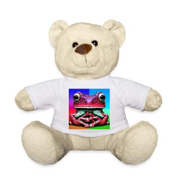 frog - Teddy Bear - white - Front