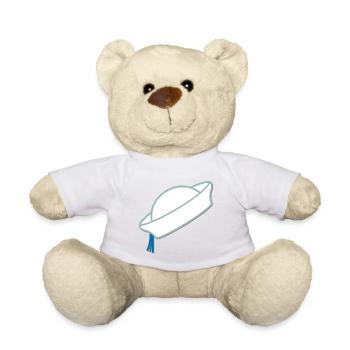 Weißer matrosenhut mit blauem Band - Teddy - Weiß - Vorne