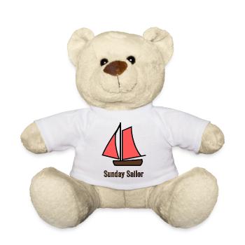 Sunday Sailor - Red Gaff Sailor - Teddy Bear - white - Front