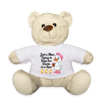 Mom tries to keep her ducks in line - Teddy Bear - white - Front