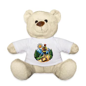 Trail running mountain nature adventure - Teddy Bear - white - Front