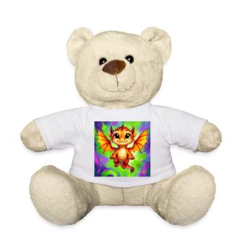 dragon - Teddy Bear - white - Front