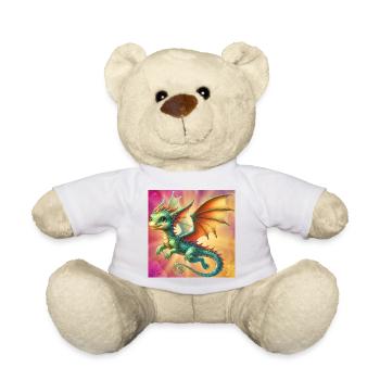 dragon - Teddy Bear - white - Front