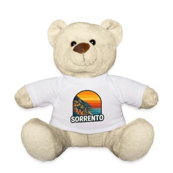 Sorrento Italy Retro Sunset Vintage Coastal Art - Teddy Bear - white - Front