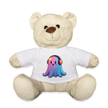 Gespenst mit Kopfhörern - Teddy - Weiß - Vorne