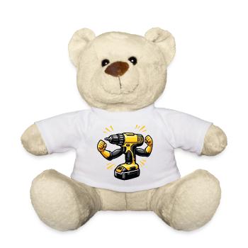 DIY lustige Akkubohrmaschine - Teddy - Weiß - Vorne