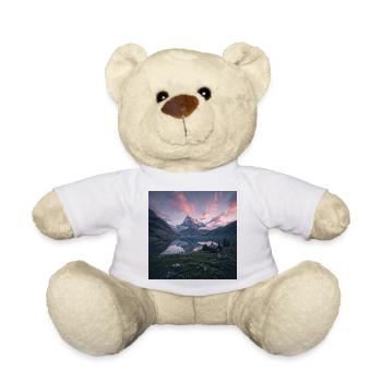 Alpine evening reflection - Teddy Bear - white - Front