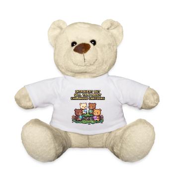 Introvert trifft Kindheitscartoons - Teddy - Weiß - Vorne