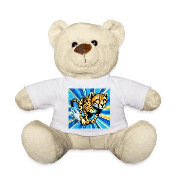 cheetah - Teddy Bear - white - Front