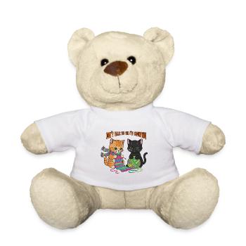 Counting Kittens Knitting Duo - Teddy Bear - white - Front
