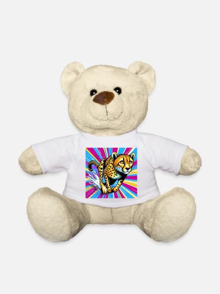 cheetah - Teddy Bear - white