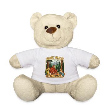 Respect de la faune, feu de camp Bigfoot - Nounours - blanc - Devant