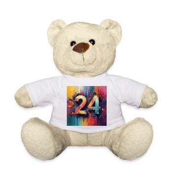 Colorful Abstract 24 - Teddy Bear - white - Front