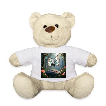 Fairy dragonfly in floral forest - Teddy Bear - white - Front