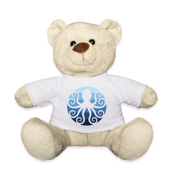 Octopus in the ocean - Teddy Bear - white - Front