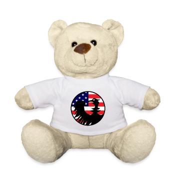 Drapeau de l’aigle aux États-Unis - Nounours - blanc - Devant