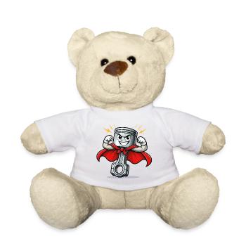 Mechanikers Superheld Piston - Teddy - Weiß - Vorne