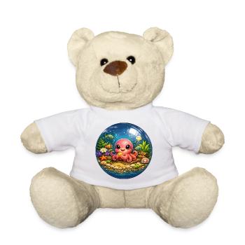 Bunter Oktopus in Blasen - Teddy - Weiß - Vorne