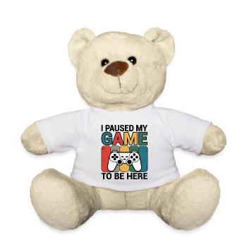 Ich unterbrach mein Spiel, um hier zu sein - Teddy - Weiß - Vorne