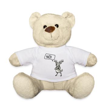 Nö! Hirsch – Sturkopf & stolzer Nein-Sager - Teddy - Weiß - Vorne