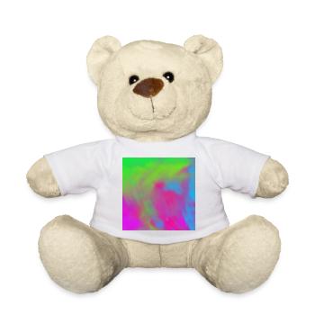 Lebendiger Neon-Tie-dye-Farbverlauf Burst - Teddy - Weiß - Vorne