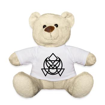 Schwarzes ägyptisches esoterisches Symbol - Teddy - Weiß - Vorne