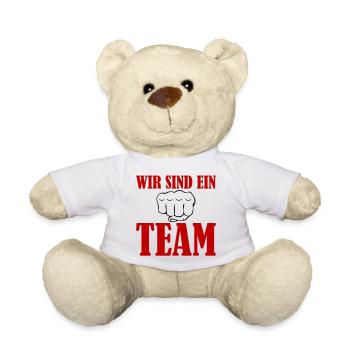 Wir Sind Ein Team  - Teddy - Weiß - Vorne