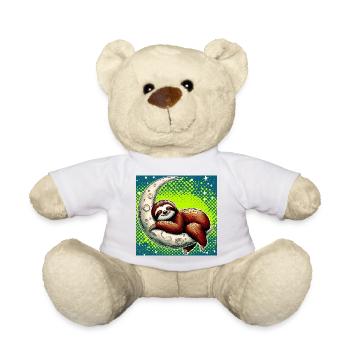 La paresse dort sur la Lune - Nounours - blanc - Devant
