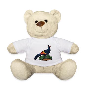 Majestätische Ringhalsfasanen-Wildnatur - Teddy - Weiß - Vorne