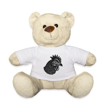 Chicken head - Teddy Bear - white - Front