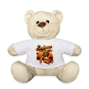 Retro Sloth: Embrace the Pace – Bouldering Sloth - Teddy Bear - white - Front
