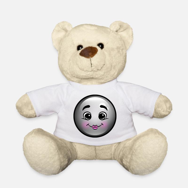 Cute Black Bubble - Teddy Bear - white