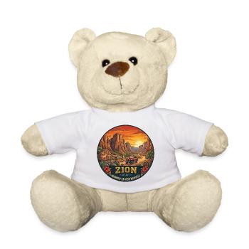 Zion National Park Utah Deserts Sunset - Teddy Bear - white - Front