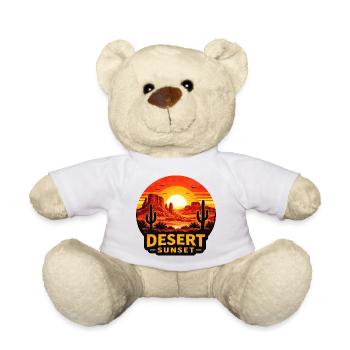 Adventure Desert Sunset Cactus Landscape - Teddy Bear - white - Front