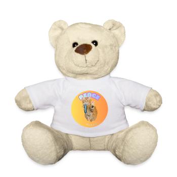 Singing Cat and Peace Mic #LouLou - Teddy Bear - white - Front