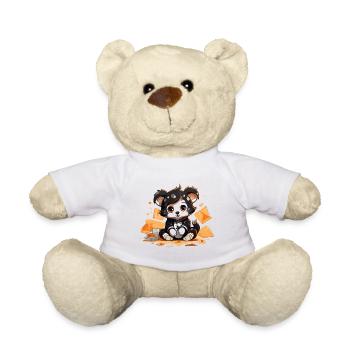 Luxus-Panda mit Geldsäcken - Teddy - Weiß - Vorne