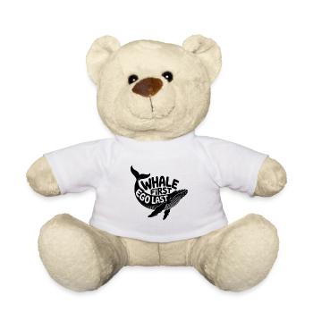 WHALE FIRST • EGO LAST #3 - Teddy Bear - white - Front