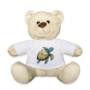 Florale Schildkröte  - Teddy - Weiß - Vorne