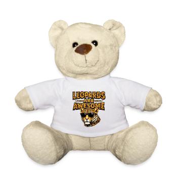 Leopards Are Awesome – Leopard with Sunglasses - Teddy Bear - white - Front