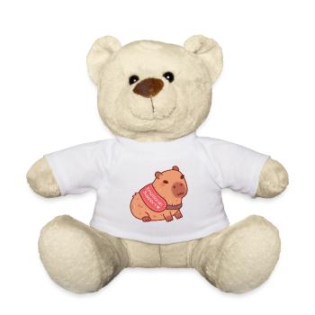 Cute Capybara Here For Emotional Support - Teddy Bear - white - Front