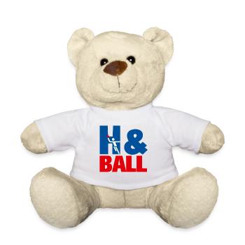 Graphismes sportifs de handball H&Ball - Nounours - blanc - Devant