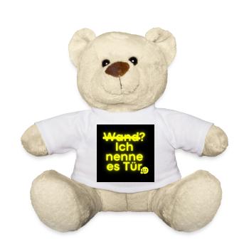 Tür statt Wand in Neon provokante Motivation - Teddy - Weiß - Vorne